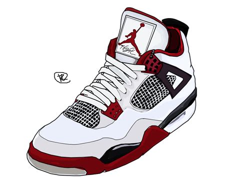 11 Jordan Shoe Vector Images Cartoon Air Jordan 6 Carmine Legend Air