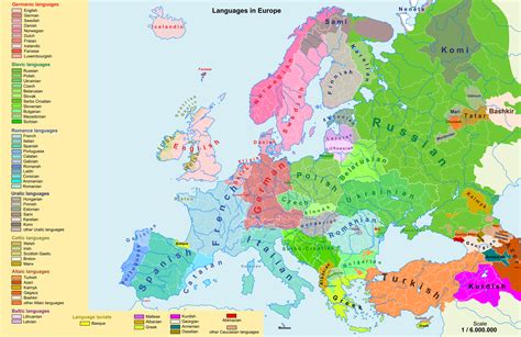 Complete Linguistic Map Of All The Languages In Continental Europe
