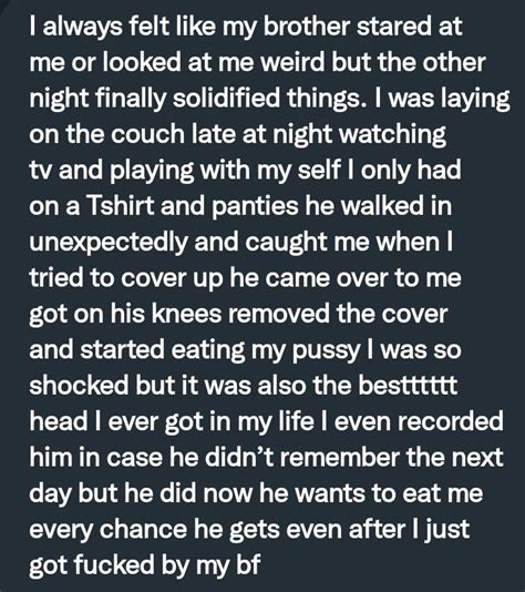 Pervconfession On Twitter Her Brother Ate Her Pussy