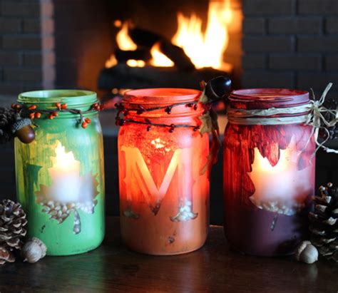 How To Create Fall Monogram Mason Jar Candles
