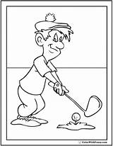 Golf Coloring Pdf Customize Getdrawings Player Drawing Colorwithfuzzy sketch template