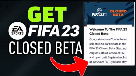 How To Get Fifa 23 Beta Code Officially In Your Account Youtube
