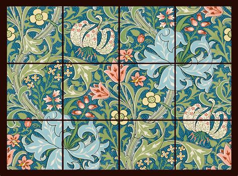 William Morris Golden Lily Victorian Tile Arts And Crafts Tiles