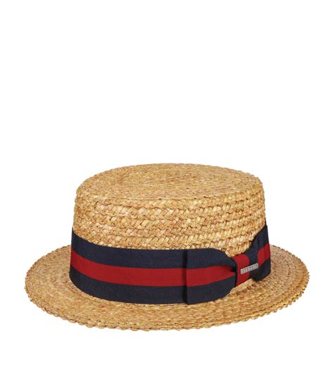 Mens Stetson Beige Boater Straw Hat Harrods Countrycode
