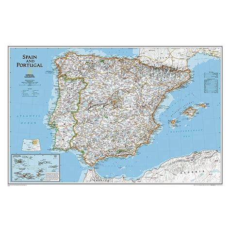 Should you visit spain or portugal? Spain and Portugal Political Wall Map - Laminated (33 x 22 ...