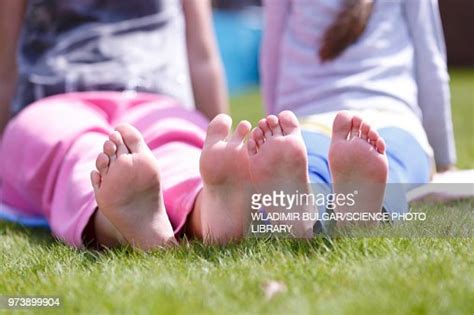 Girls Bare Feet On Grass High Res Stock Photo Getty Images