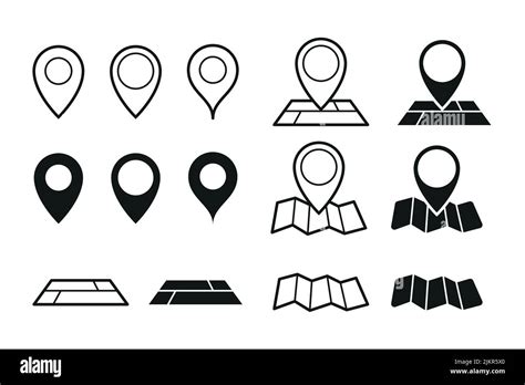 Maps Pins Vector Icons Vector Illustration Stock Vector Image And Art