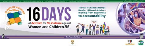 16 Days Of Activism 2021 South African Government