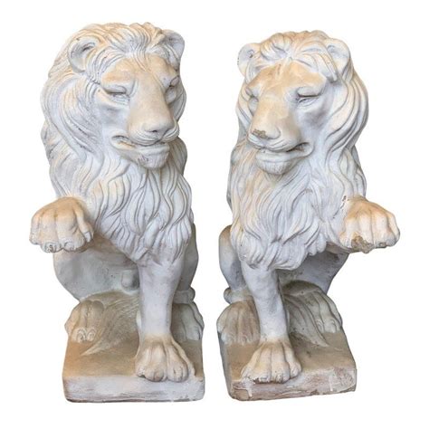 Free delivery and returns on ebay plus items for plus members. 1970s Vintage Cement Lion Statues- A Pair | Lion statue ...