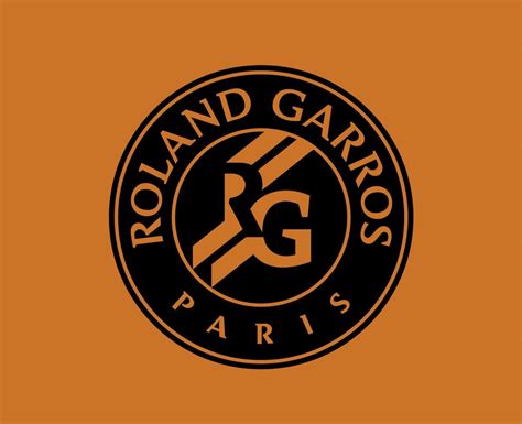 Roland Garros Tournament Symbol Logo Black French Open Tennis Champion