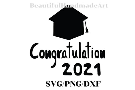 Congratulation 2021 Graduation Svg Drawn Afbeelding Door