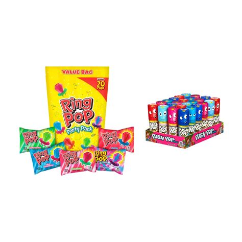 Buy Push Pop Candy 24 Count Variety Pack Ring Pop 20 Count Lollipop