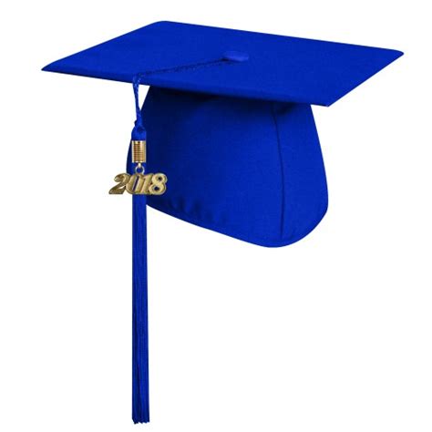 Matte Royal Blue Graduation Cap With Tasselhigh School