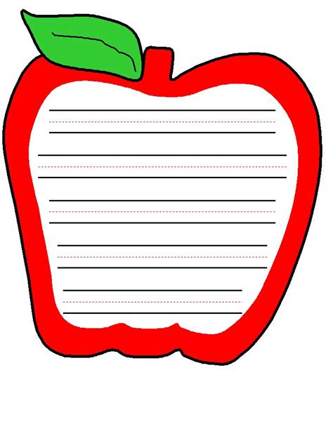 Second graders are polishing a wide range of basic writing skills, including writing legibly, using capitalization and punctuation correctly (most second graders can organize their writing to include a beginning, middle, and end. Apple writing paper (free) | Writing templates, Lined ...