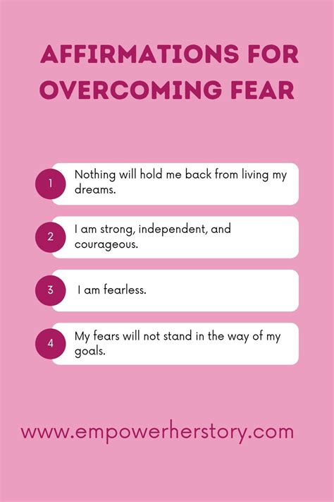 Affirmations For Overcoming Fear