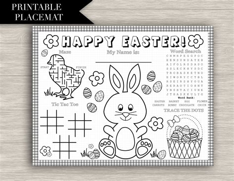 Printable Easter Placemats