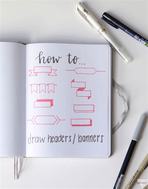 How To Draw Bullet Journal Headers Life With Ayla Rianne