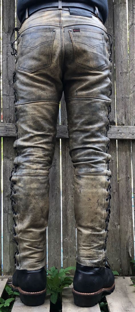 pin by dordea eugen on männer in lederhosen brown leather pants leather jeans leather pants