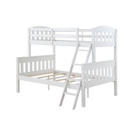 Dorel Living Airlie Twin Over Full Bunk Bed In White Homesquare