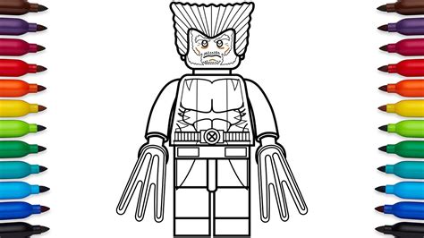 Lego marvel heroes printable activities for kids online colouring book 4. How to draw Lego Wolverine - Marvel Superheroes - coloring ...