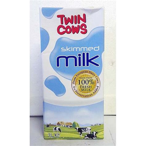 Twin Cows Skimmed Milk 1l Khampasert