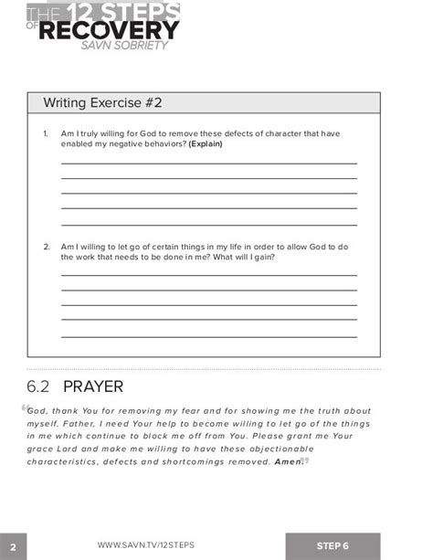Character Defects Step 6 And 7 Aa Worksheet