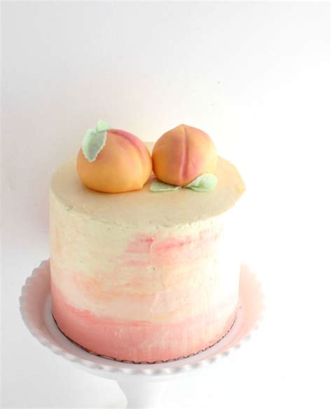 Peaches And Cream Cake With Fondant Peaches Fondant Cakes Cupcake