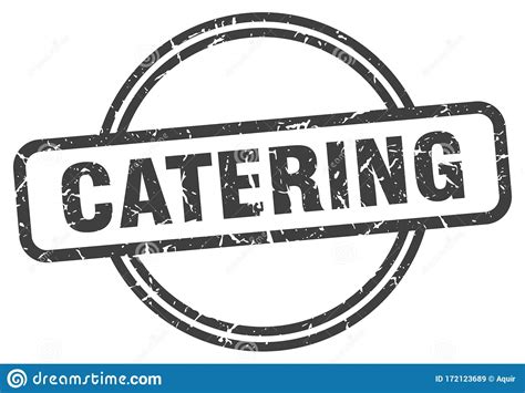 Catering Stamp Catering Round Grunge Sign Stock Vector Illustration