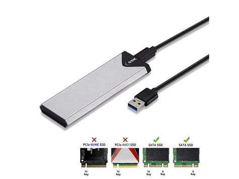 SSK Aluminum USB 3 1 To M 2 NGFF SSD Enclosure Adapter External M 2