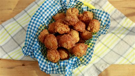 sunny s easy hush puppies with a hot honey dipping sauce recipe sunny anderson food network