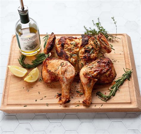 roasted spatchcock chicken with herb butter seven barrels