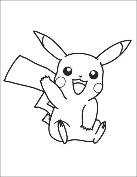 Free Pikachu Coloring Page Printable Slowpoke Tail