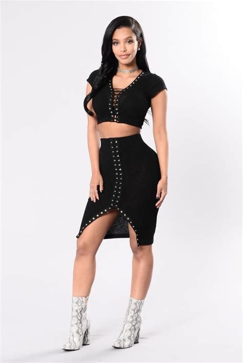 Pin By Everything Poppin 💸 On Club Slay Fashion Nova Outfits Skirts Two Piece Skirt Set