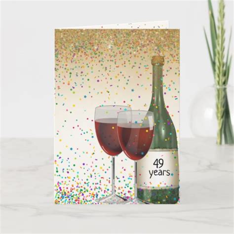 Happy 49th Anniversary Wine Card