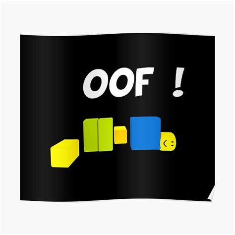 Roblox Oof Gaming Noob Poster By Nice Tees Redbubble