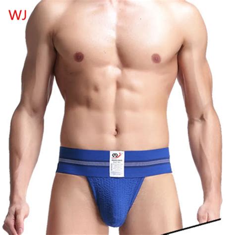 Wj Brand Men Sexy Jockstrap G String Jock Strap Underwear Briefs Men Thong New Sleepwear Thongs
