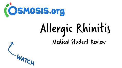 Allergic Rhinitis Clinical Presentation Youtube