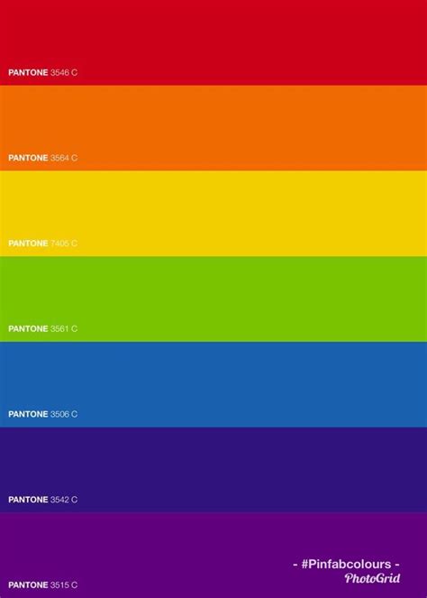 Rainbow Colours By Pantone Created By Pinfabcolours Pop Art Colors