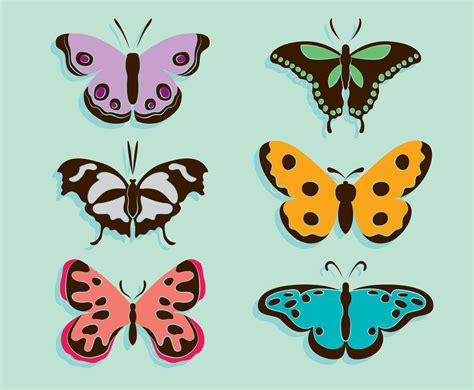 Butterfly Clip Art Collection Vector Vector Art And Graphics