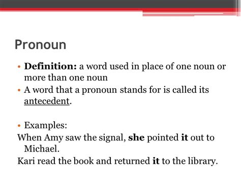 Maybe you would like to learn more about one of these? Pronouns - MRS. WHEELER