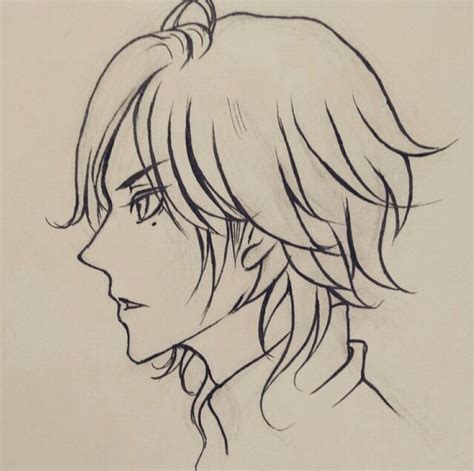 Side Profile Drawing Male Hair Boy Hair Drawing Side Face Drawing