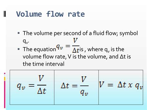 Volumetric Flow Rate Formula Mass Flow Rate Flow Rate Can Be Found