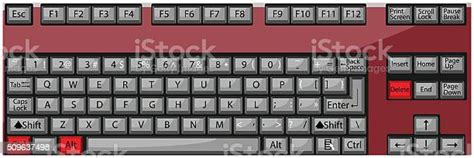 Combination Button Keyboard Ctrl Alt Delete Stock Illustration