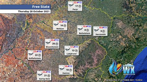 Provincial Weather Forecast Meteogram Maps For South Africa