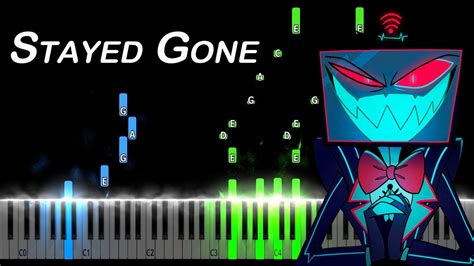 Hazbin Hotel Stayed Gone Alastor And Vox Battle Song Piano Tutorial