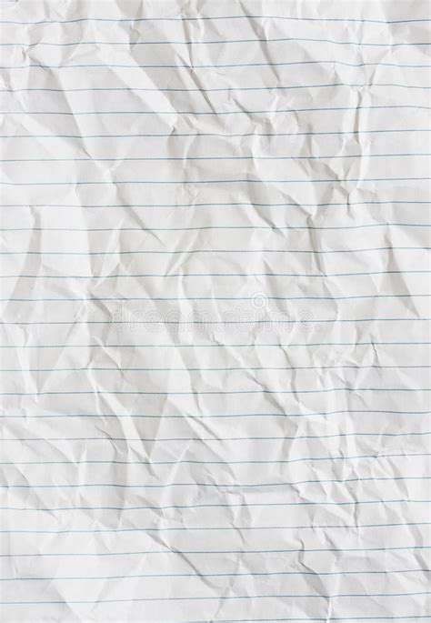 Lined Paper Stock Photo Image Of Crumple Notebook Wrinkled 17041602