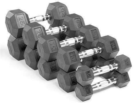 Mancuernas hexagonales el trabajo con mancuernas te permite ir aumentando pesos, de manera progresiva, y ejercitar áreas específicas de tu cuerpo sin correr el riesgo de lesionarte. Mancuernas Hexagonales de Hule