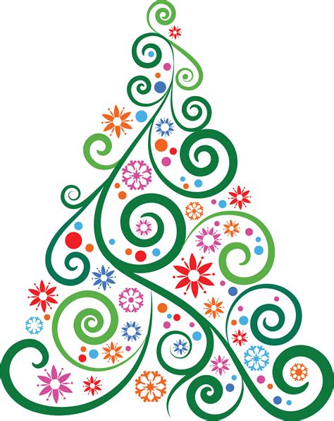Abstract Christmas Tree Clip Art Clipart Best