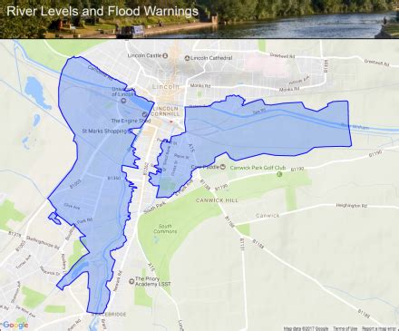 Watercourses In The Lincoln Area Flood Alerts And Warnings The UK River Levels Website