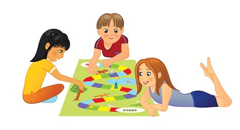 Kids Playing Board Game Stock Illustration Download Image Now Istock